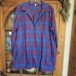 Duluth plaid shirt blue/purple/red